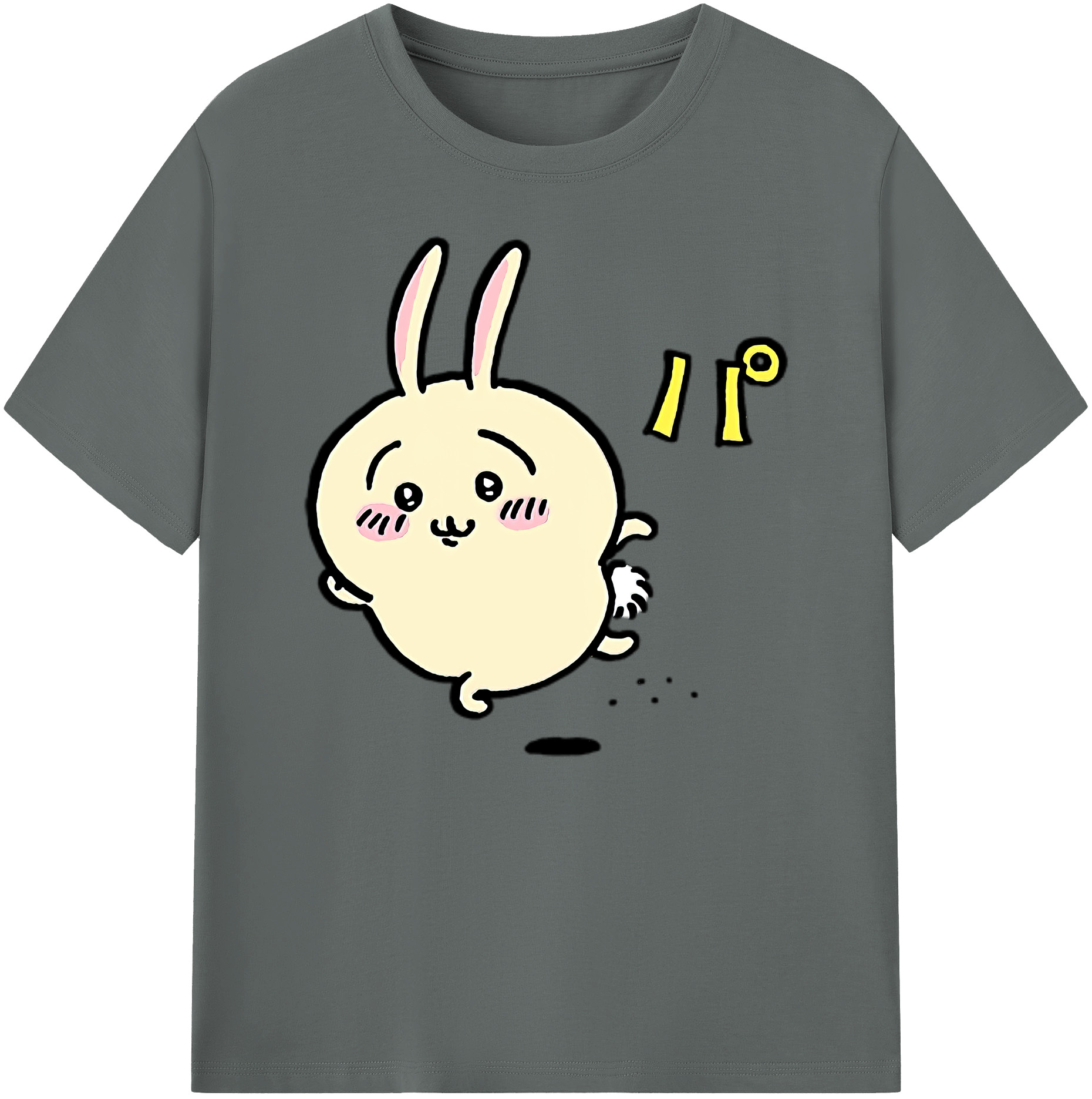 （画像用） ちいかわ うさぎ Chii-kawa usagi 綿100％ メンズ半袖Tシャツ｜肌触りやわらか＆通気性